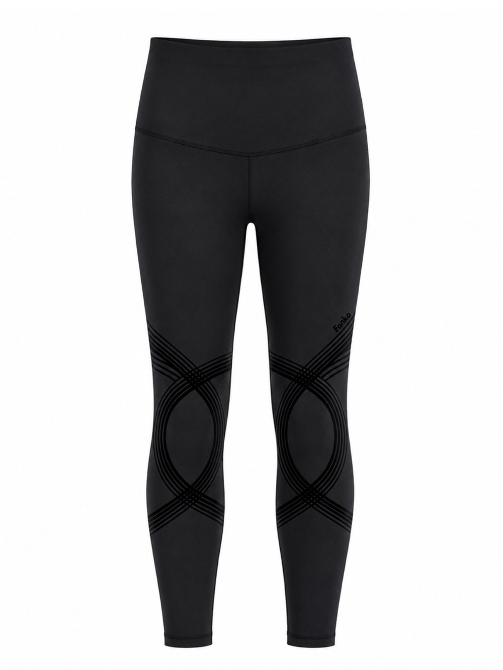 Fanka Body Flock Print Body Sculpt Leggings Black XL EUC
